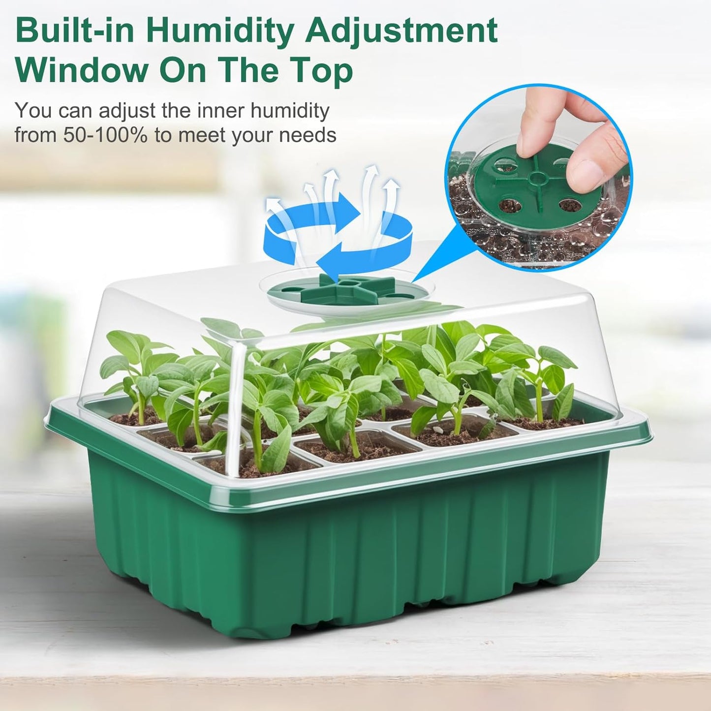 10 Pack Seed Starter Tray Seed Starter Kit (120 Cells Total Tray) with