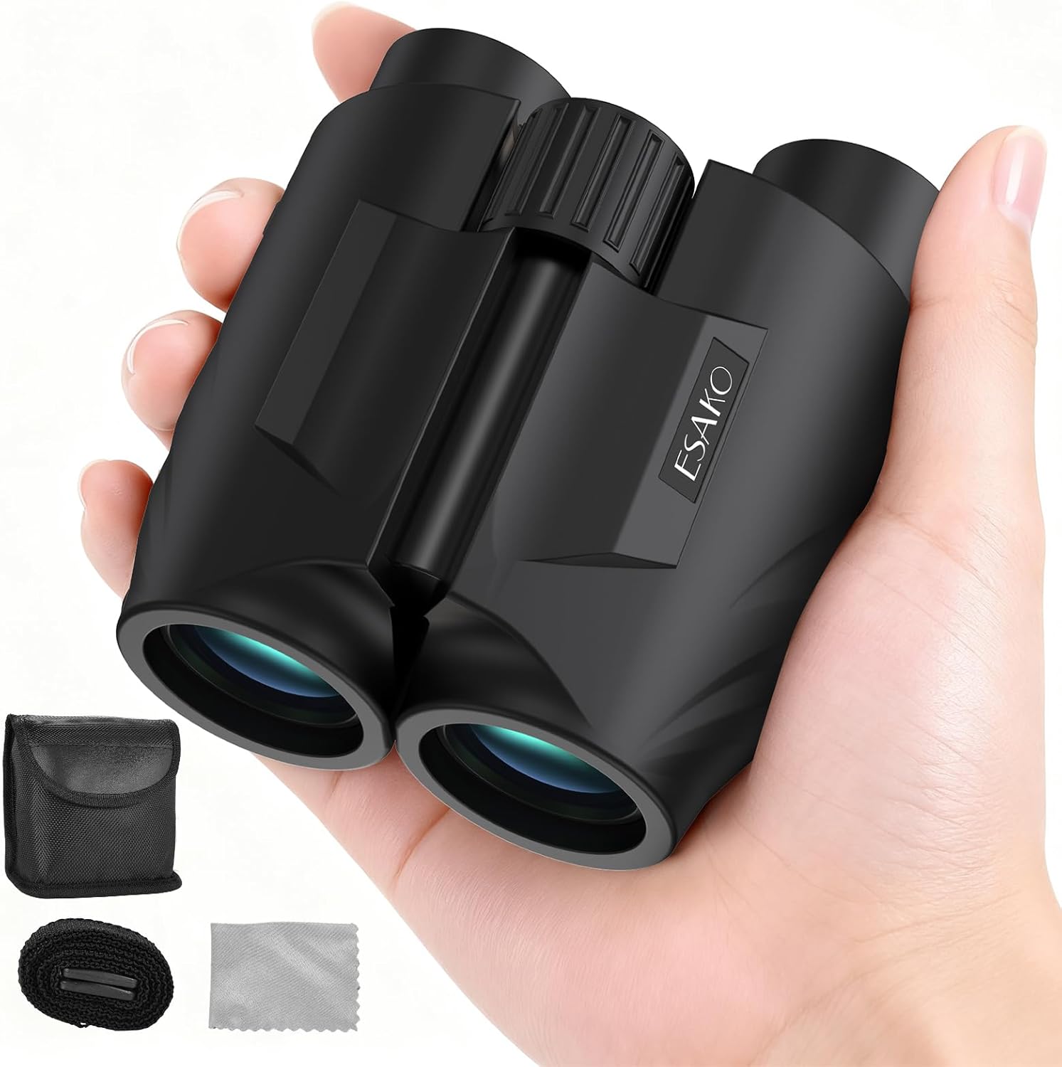 ESAKO 12x30 High Powered Binoculars for Adults & Kids, Compact Waterpr