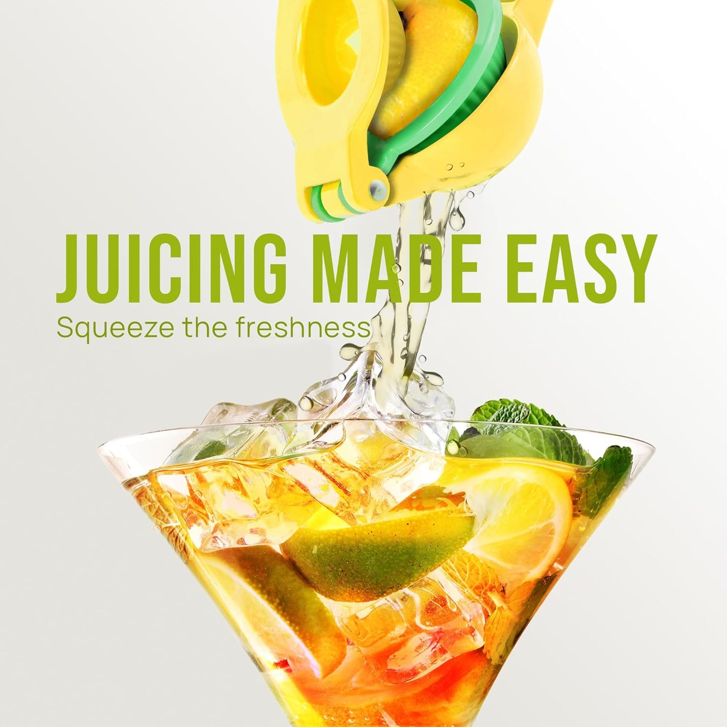 Zulay Kitchen Metal 2-in-1 Lemon Squeezer - Sturdy Max Extraction Hand
