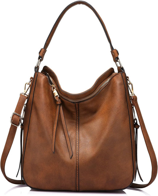 Realer Hobo Crossbody Bags for Women Designer Faux Leather Hobo Handba