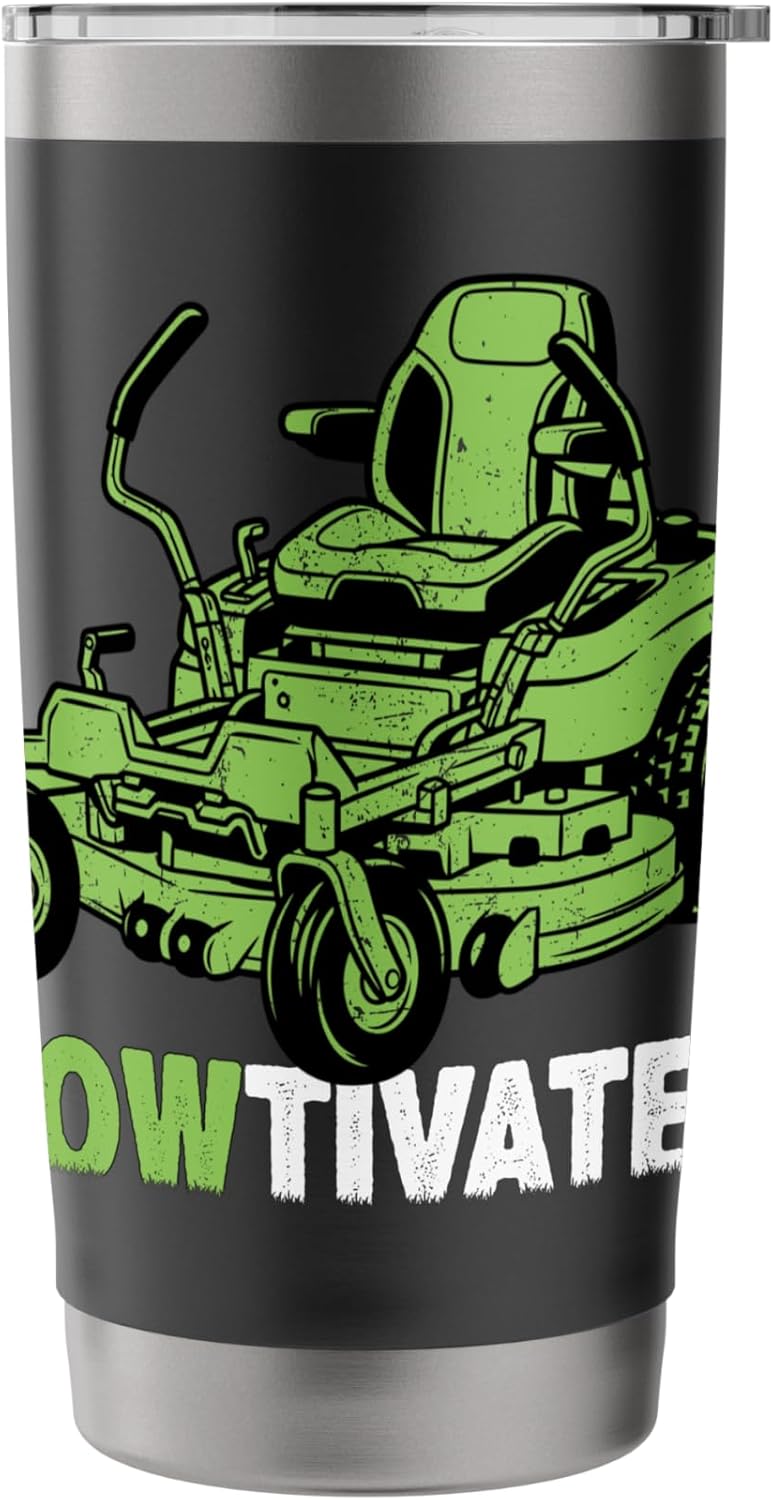 Mowtivated Lawn Mowing Stainless Steel Insulated Tumbler