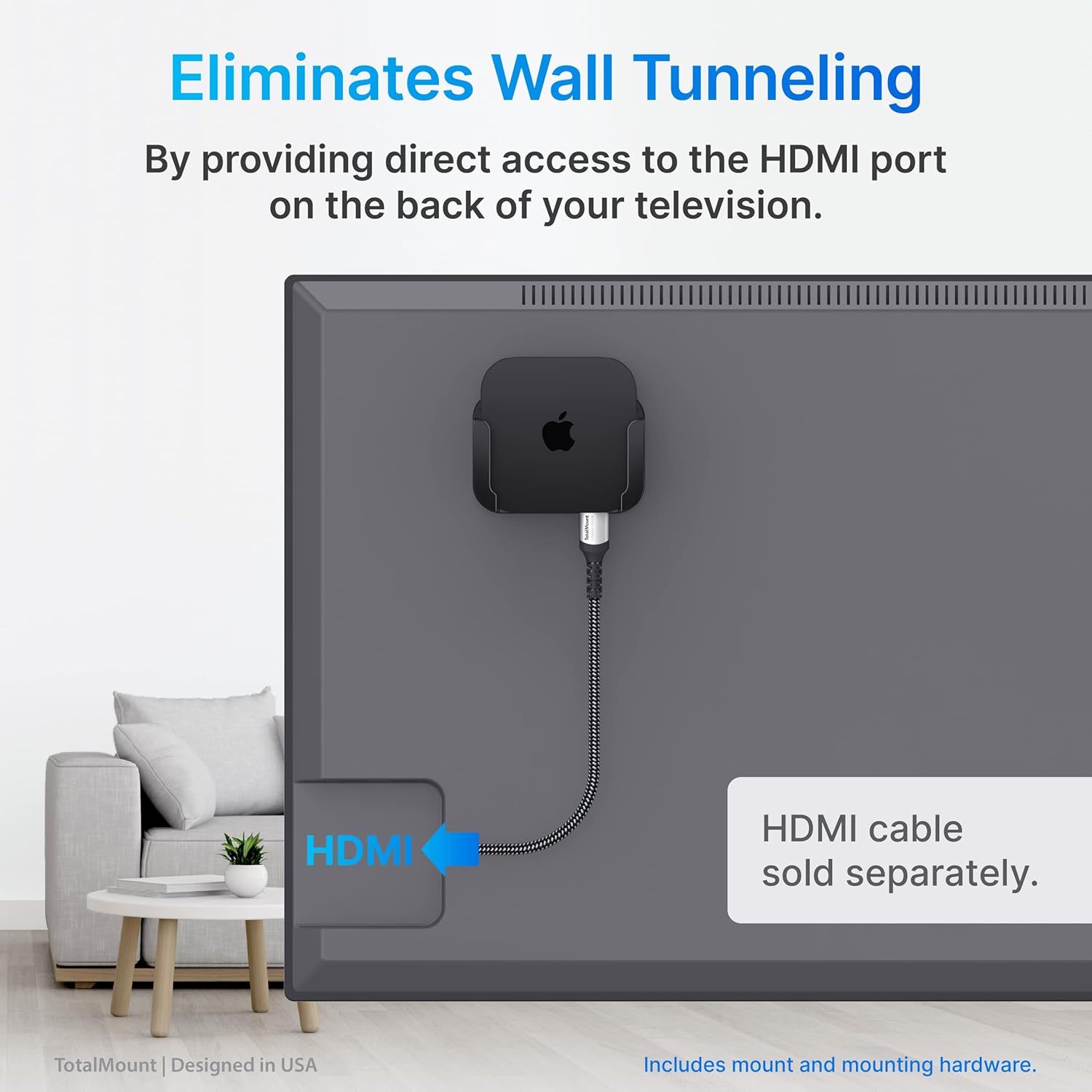TotalMount for Apple TV – Mount Compatible with All Apple TVs