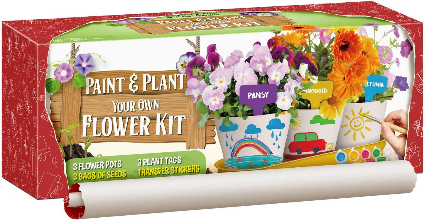 XX Paint & Plant Flower Growing Kit for Kids - DIY Arts & Crafts Garde