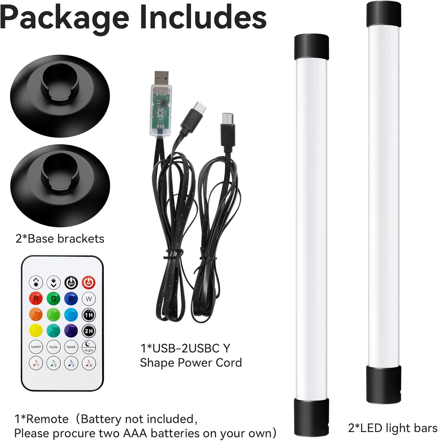 Led Light Bar with Music Sync, Color Changing TV Backlight App & Remot