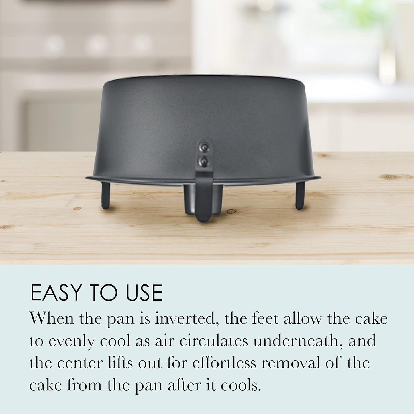 Chicago Metallic Angel Food Cake Pan with Cooling Feet, 2-Piece Nonsti