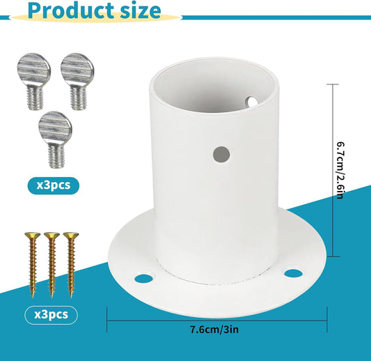 Metal Fence Mount Adapter for Smart Bird Feeder Durable, Weather-Proof Post Mount Base Bird-Feeder with 6 Screws Easy Installation