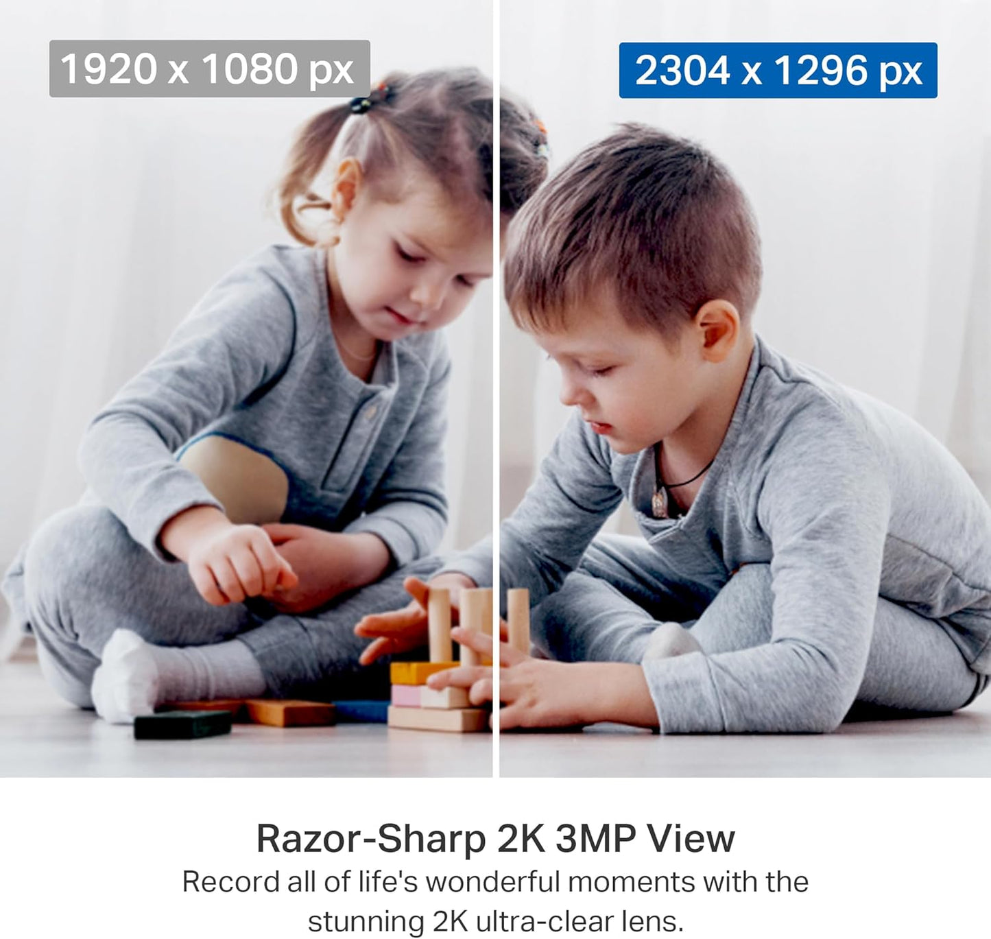 Tapo 2K Indoor Pan/Tilt Wired Security Camera - Works as a Baby Monito