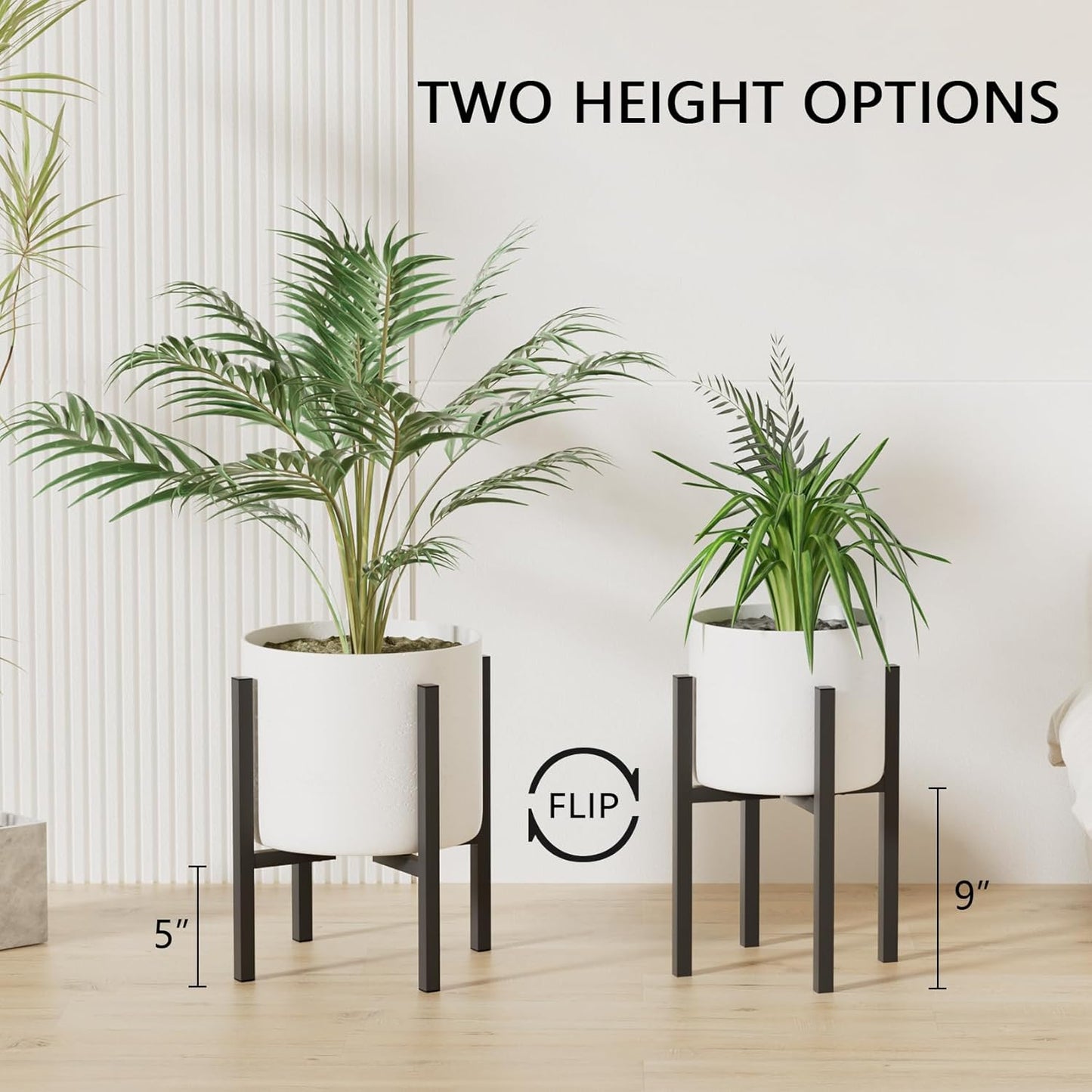 Adjustable Metal Plant Stand Indoor Outdoor - Fits 8 to 12 Inches Pots