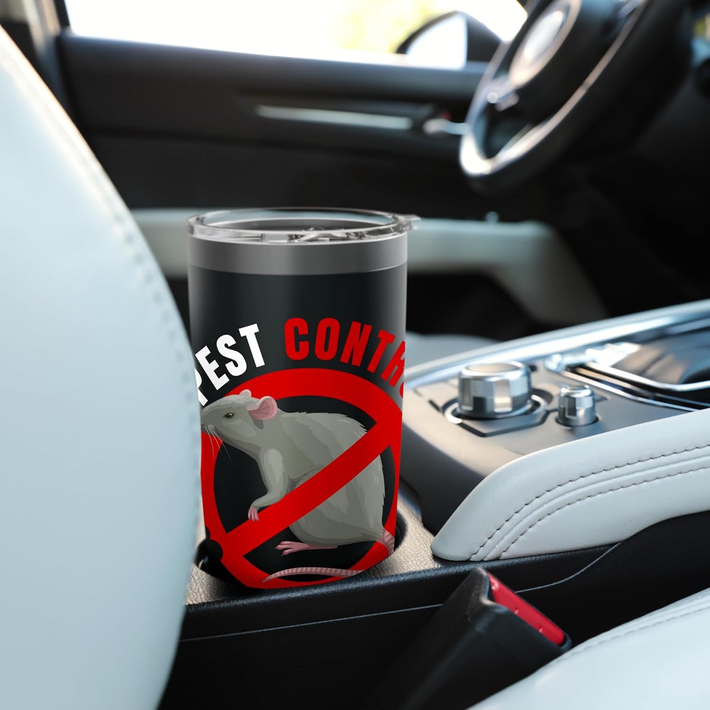 Pest Control Mouse Rat Stop Sign Deratization Stainless Steel Insulated Tumbler