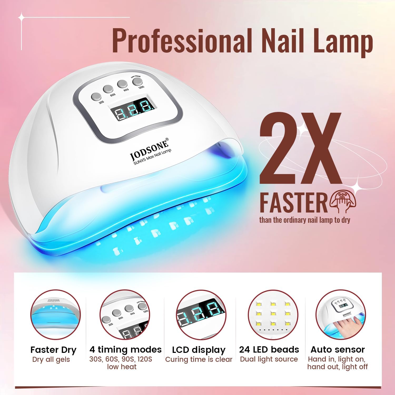 JODSONE Gel Nail Polish Kit with U V Light 32 Colors Gel Polish Nail +