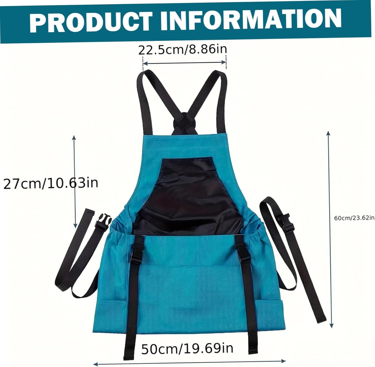 Waterproof Harvest Apron Gardening Bag Adjustable Strap Quick Release Buckle