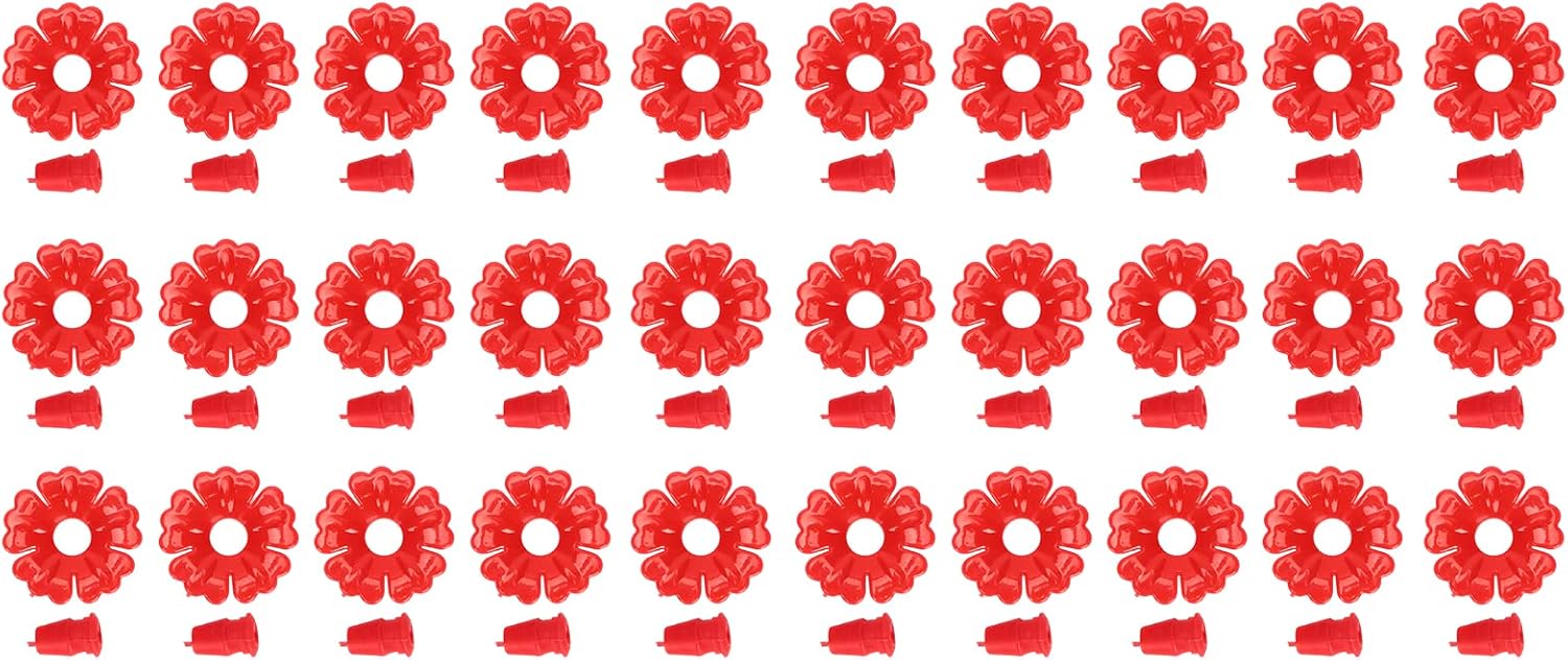 Marhynchus 30 Set Hummingbird Feeder Replacement Flowers Hanging Bird 