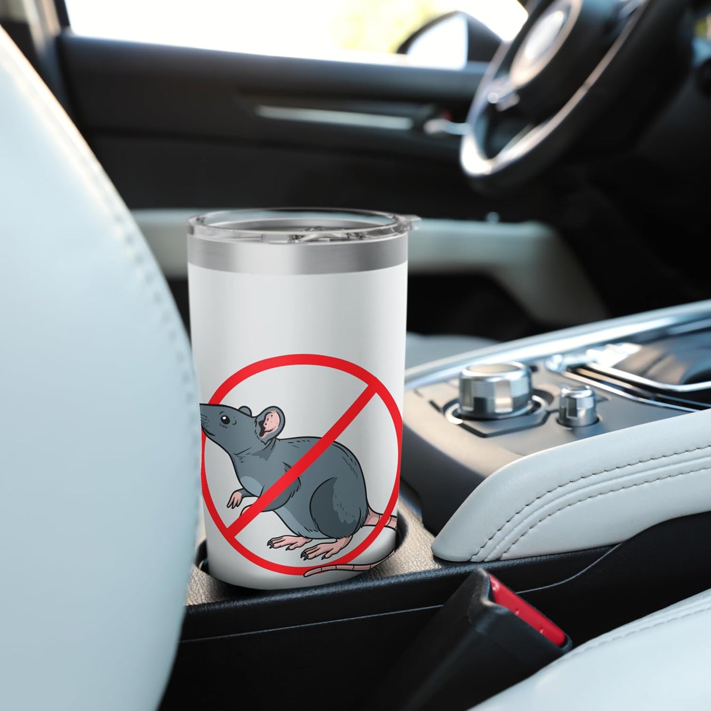 Pest Control Rat Exterminator No Rat Sign Stainless Steel Insulated Tumbler