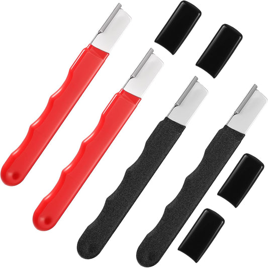 4 Pcs Garden Tool Sharpener, Portable Knife Sharpener, Quickly Blade Sharpener for Scissors knives Pruning Shears Axe Sickle Mini Sharpeners
