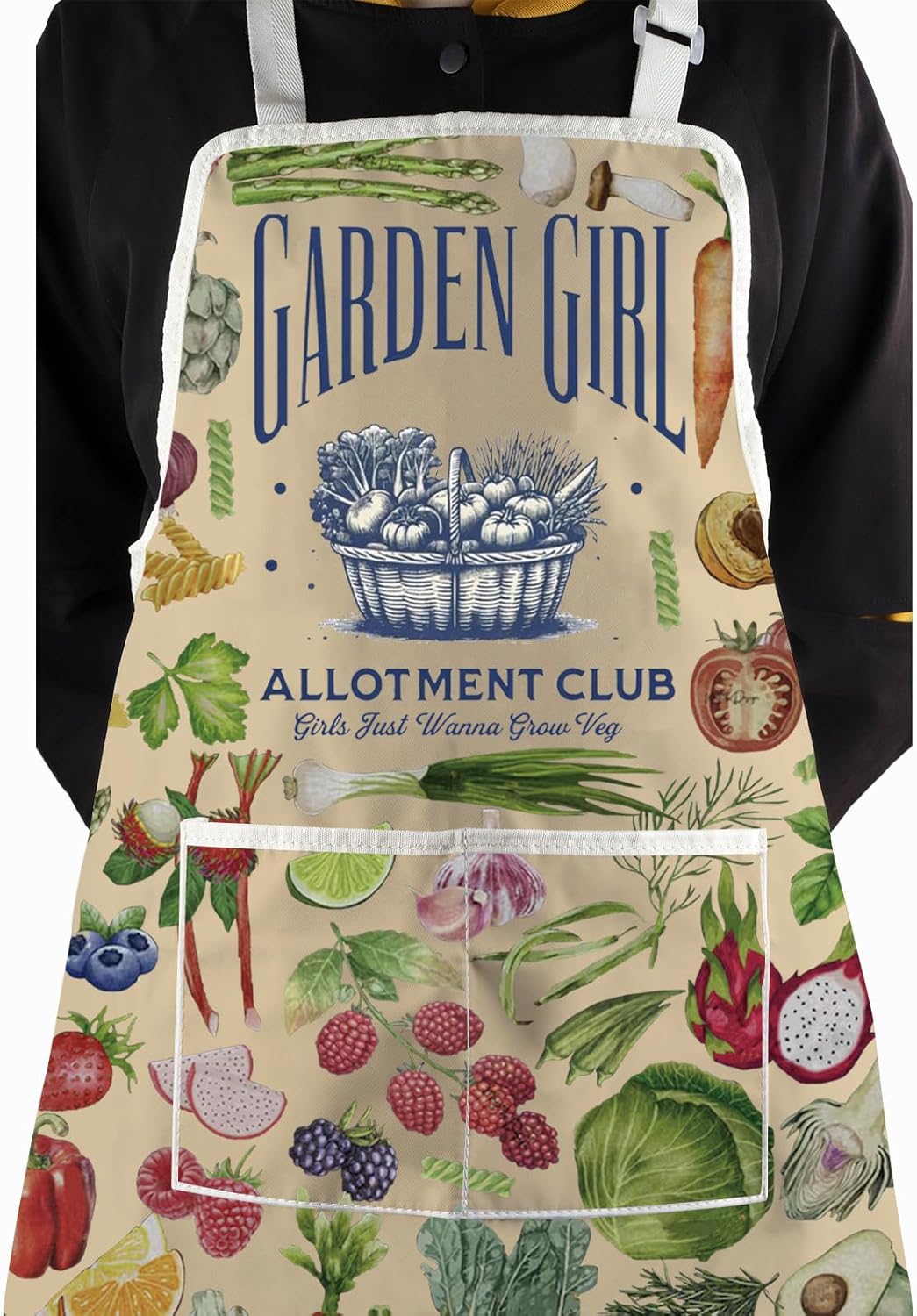 WCGXKO Garden Girl Allotment Club Kitchen Apron Garden Plant Grow Gift