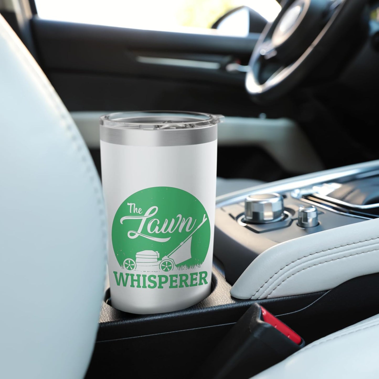 Lawn Whisperer Funny Gardener Lawn Mower Gag Outfit Stainless Steel Insulated Tumbler