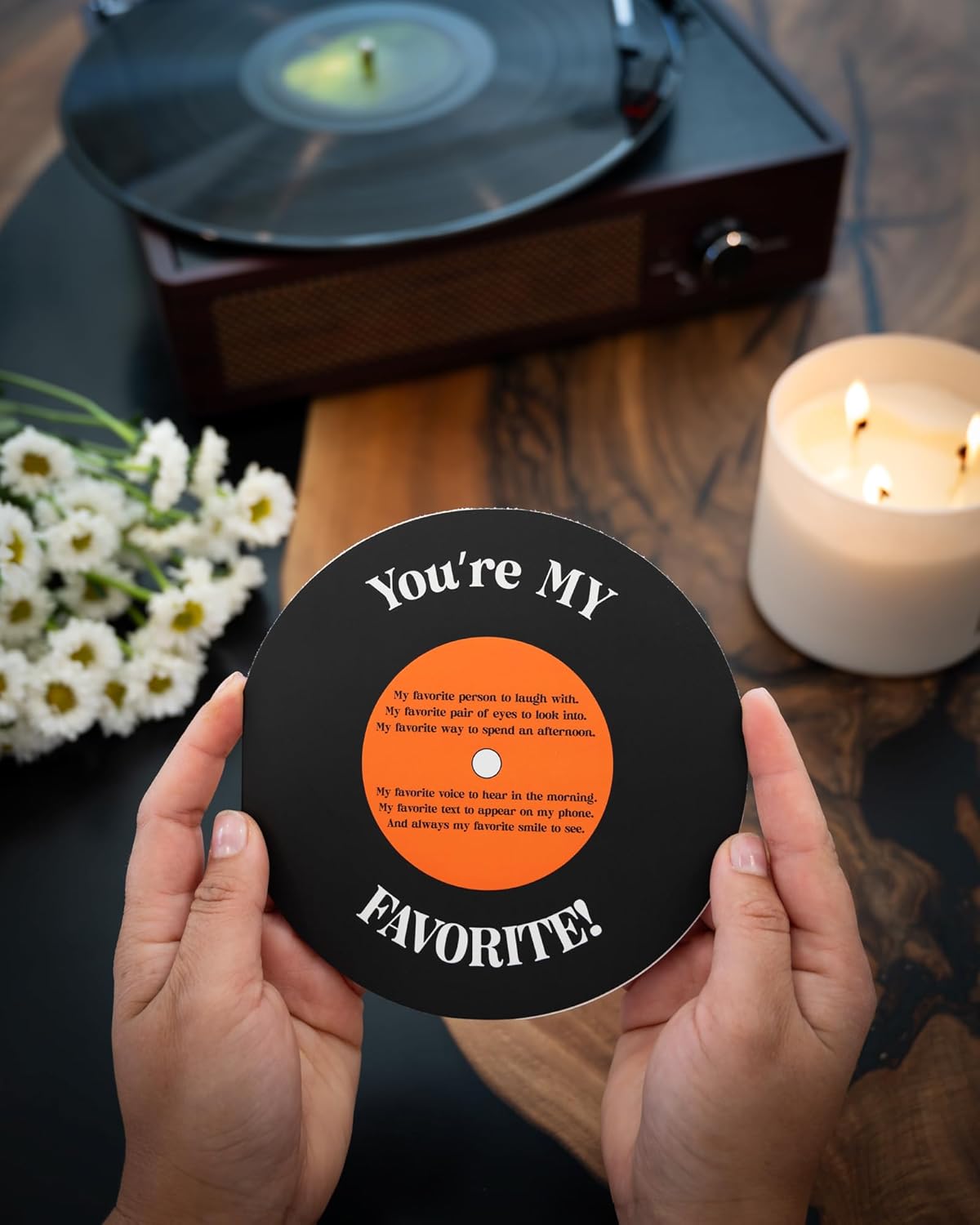 Anniversary card for Him or Her | Gift for Husband or Wife, Boyfriend or Girlfriend | Valentine's Day Card for men and women | For the Record Love Card
