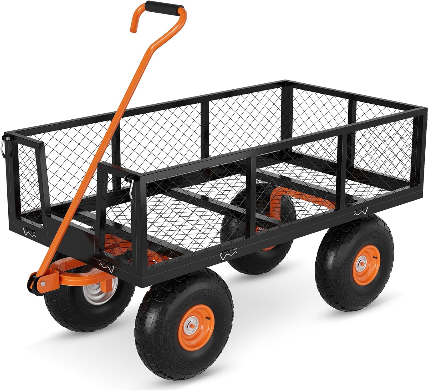 GarveeLife Steel Garden Cart Heavy Duty, 500 LBS Capacity Outdoor Util