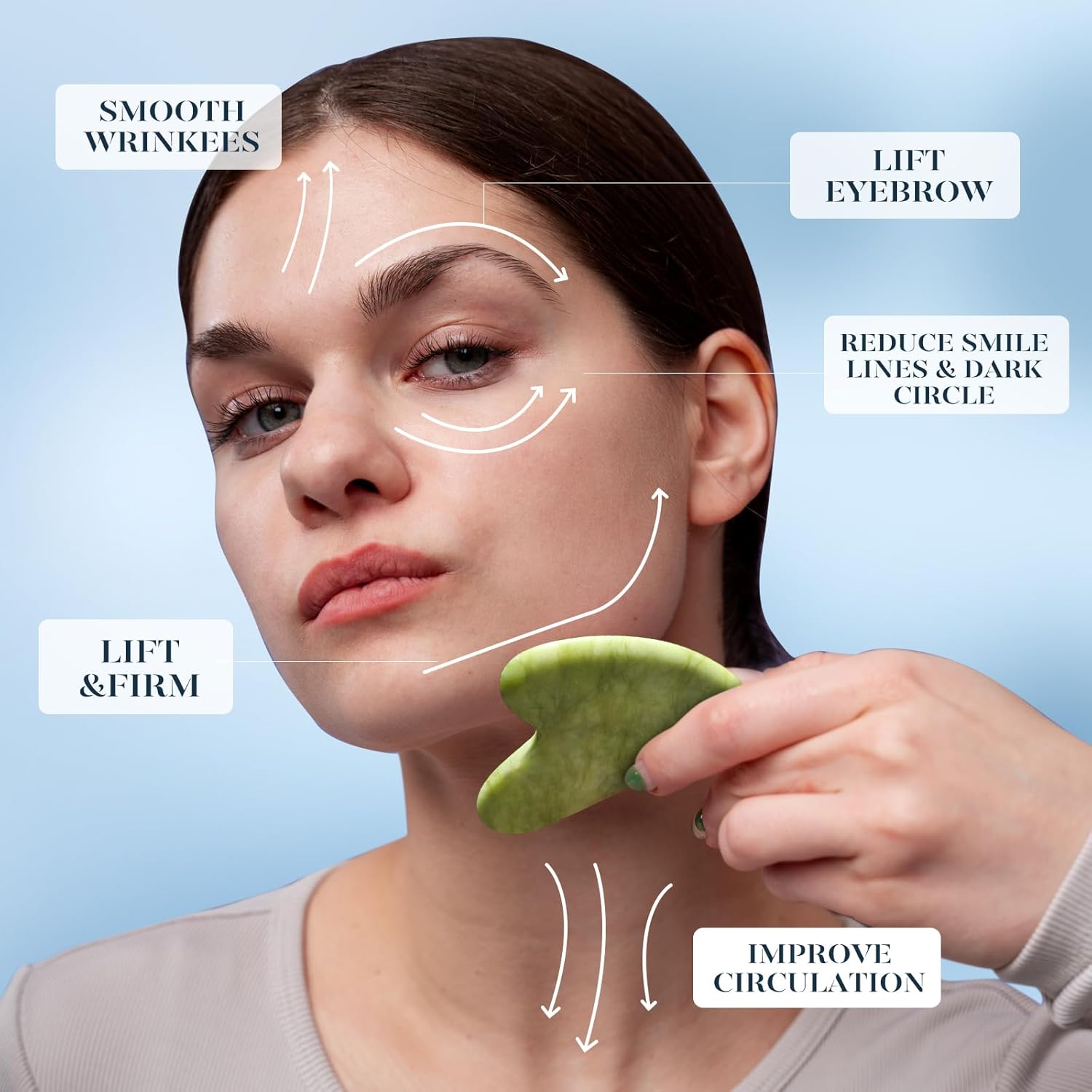 BAIMEI IcyMe Ice Roller for Face and Gua Sha Facial Tool Set, Ice Face
