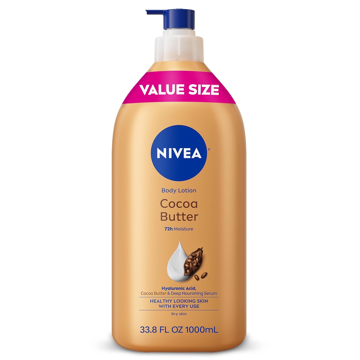 NIVEA Cocoa Butter Body Lotion for Dry Skin with Hyaluronic Acid, Coco