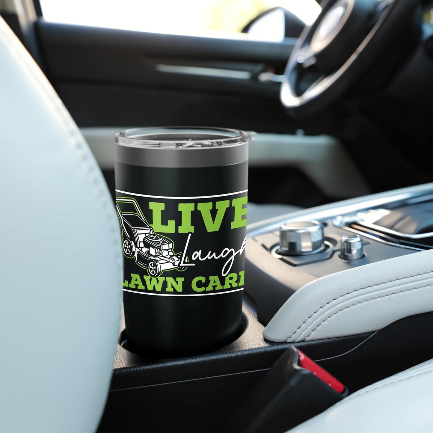 Live Laugh Lawn Care Landscape Lawn Mower Landscaper Garden Stainless Steel Insulated Tumbler