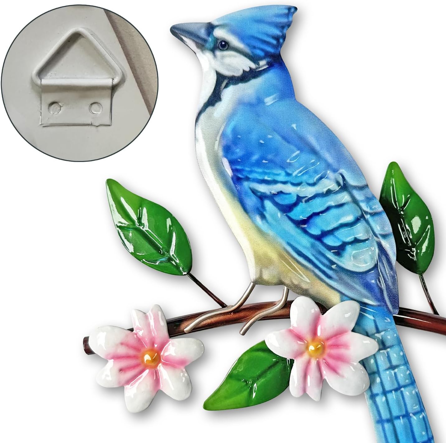 WAIU Cardinal Birds Wall Art - Set of 3 Metal Hanging Decor, for Indoo