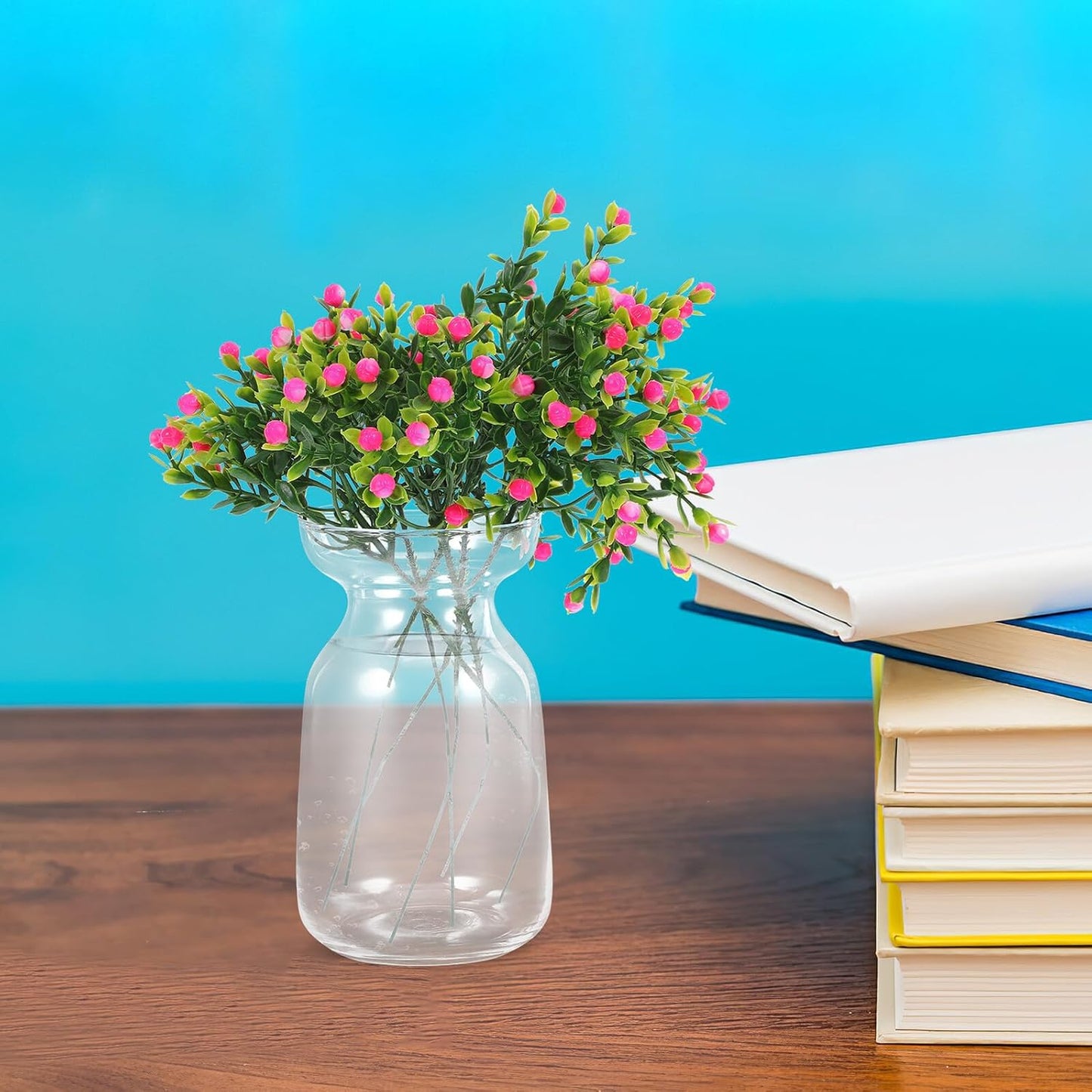 Milisten Glass Vase Hydroponic Flower Vase Small Glass Planter Pot Water Plant Holder for Home Décor Wedding Centerpieces and Bookshelf Decoration