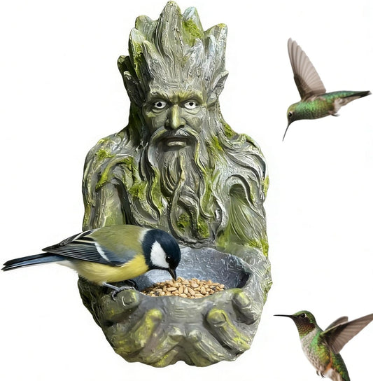 Portable Feeding Sculpture, Lightweight Outdoor Decor, Bird Station with Texture, Large Capacity Seed Holder, Lawn Storage with Quick Setup, Seasonal Supplies for Home Living Room Bedroom Use