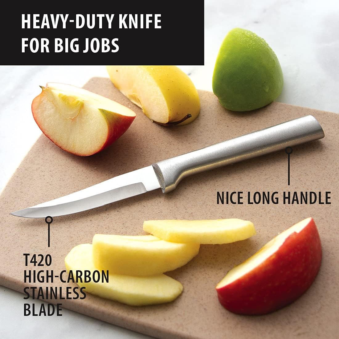 Rada Cutlery Heavy Duty Paring Knife (R103), 3.25" Stainless Steel Bla