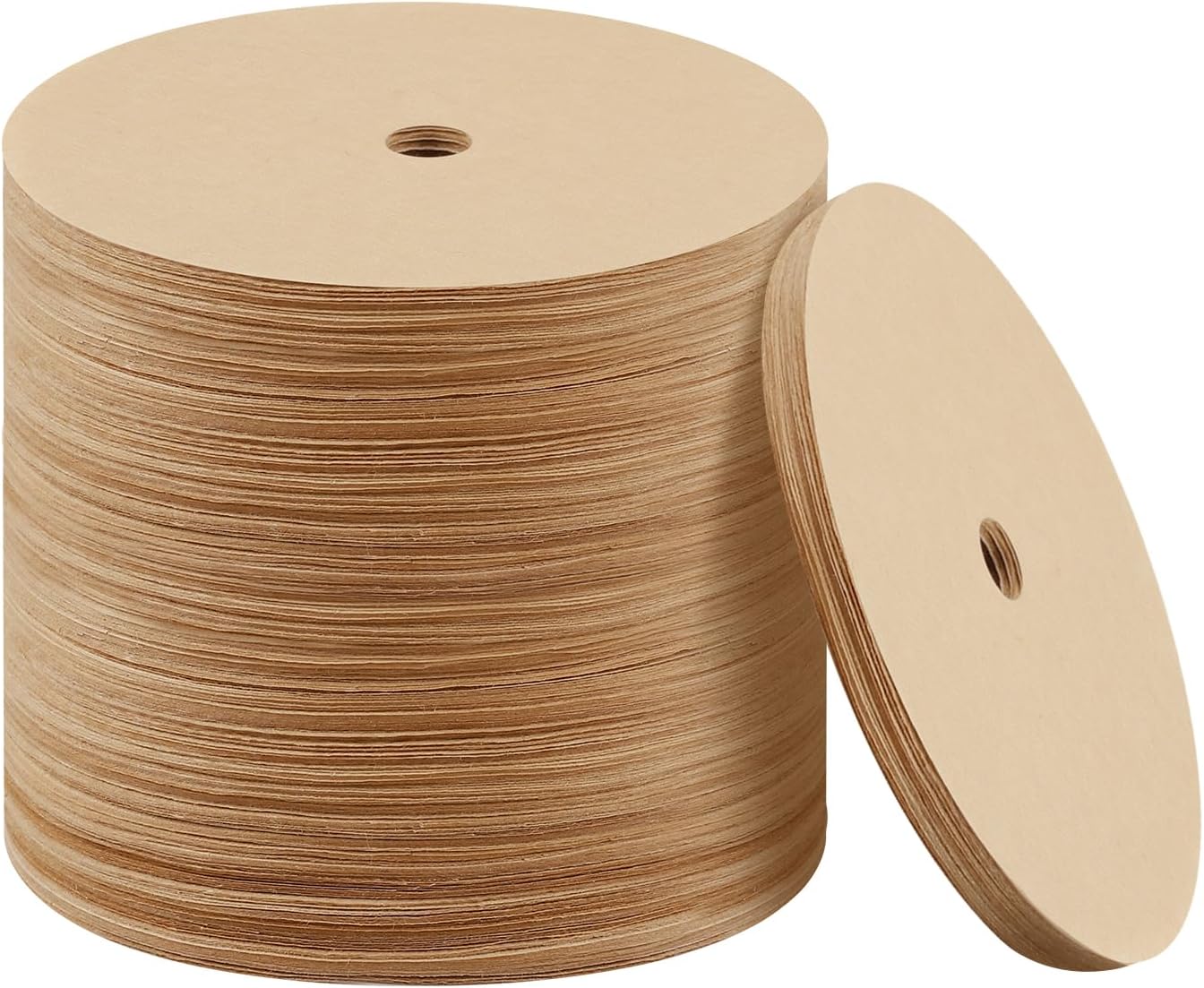 300 Count Percolator Coffee Filters, 3.75in Natural Unbleached Disposable Coffee Filter Disc Coffee Filters for Percolators Camping Coffee Pot Home Office Use