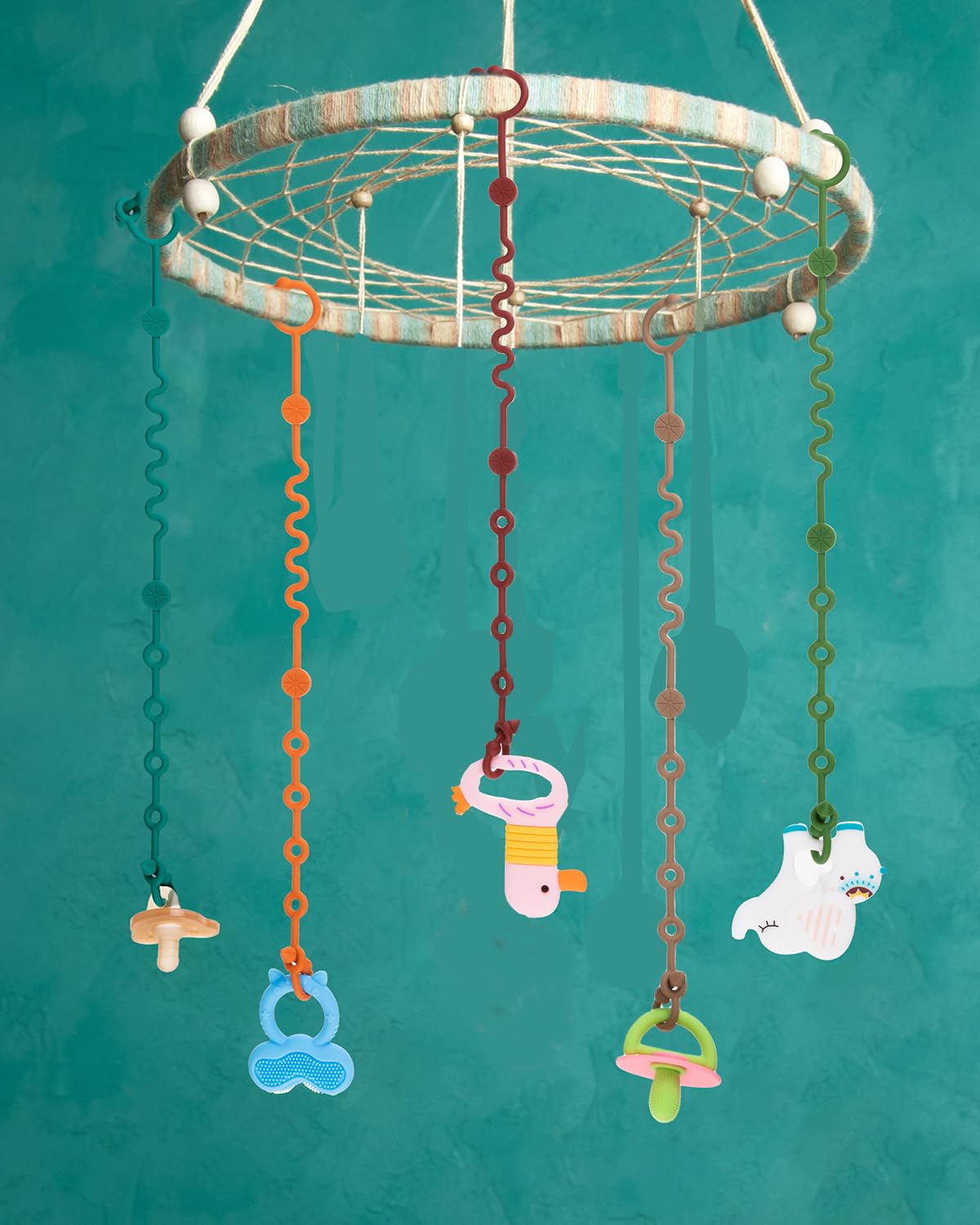 Toy Straps for Baby, 5pcs Adjustable Toy Holder for Stroller Accessori