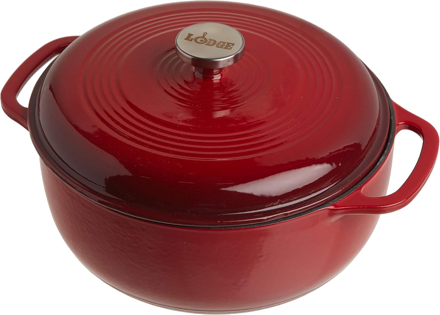 Lodge Essential Enamel Cast Iron Dutch Oven - Perfect for Bread Baking