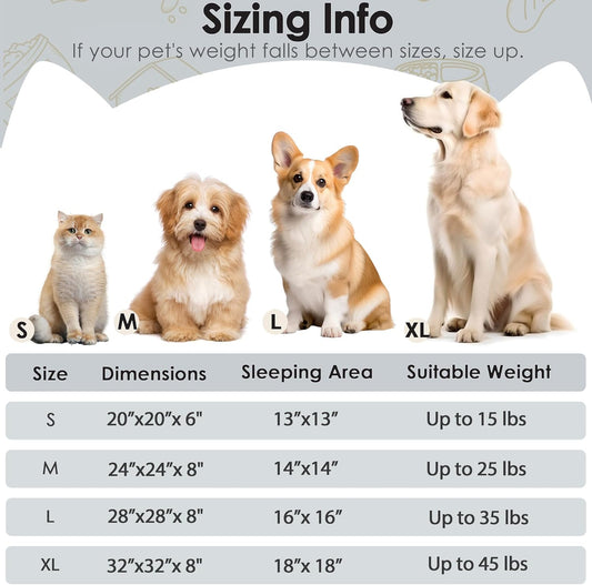 Hoewina Dog & Cat Bed for Indoor Cats, 20in Calming Donut Bed for Pupp