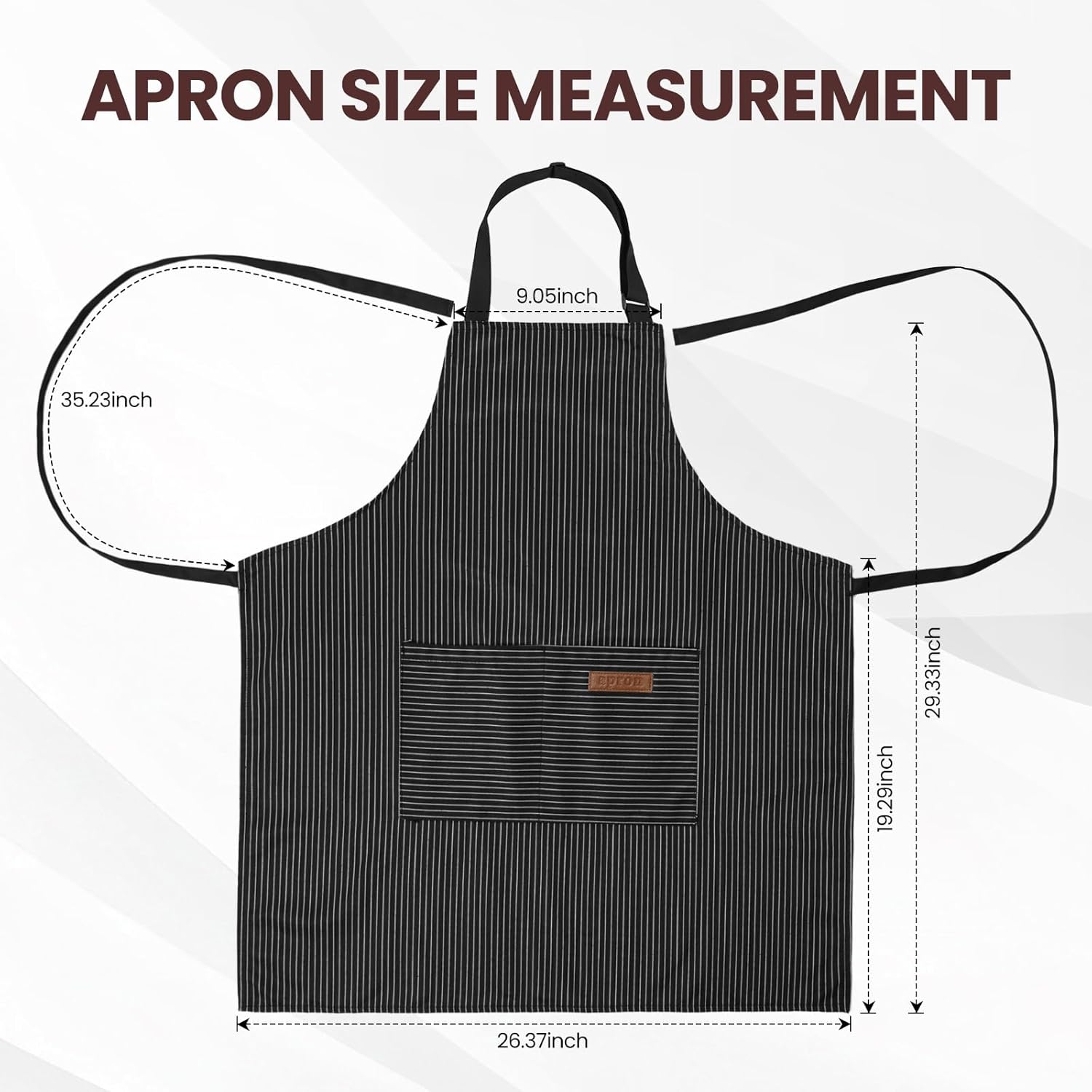 2 Pack Apron, Cooking Kitchen Aprons, Adjustable Bib Apron with 2 Pock
