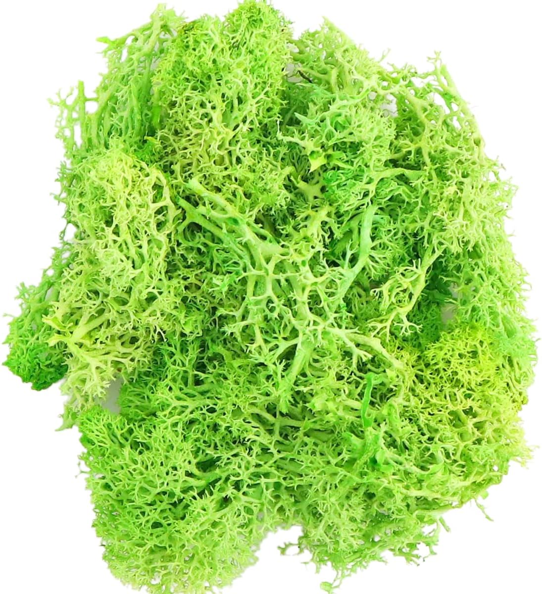 Queenbox 3.5oz Faux Moss, Solid Artificial Decorative Plants for Flowerbed Art Landscape Home Office Garden Terrarium, 2