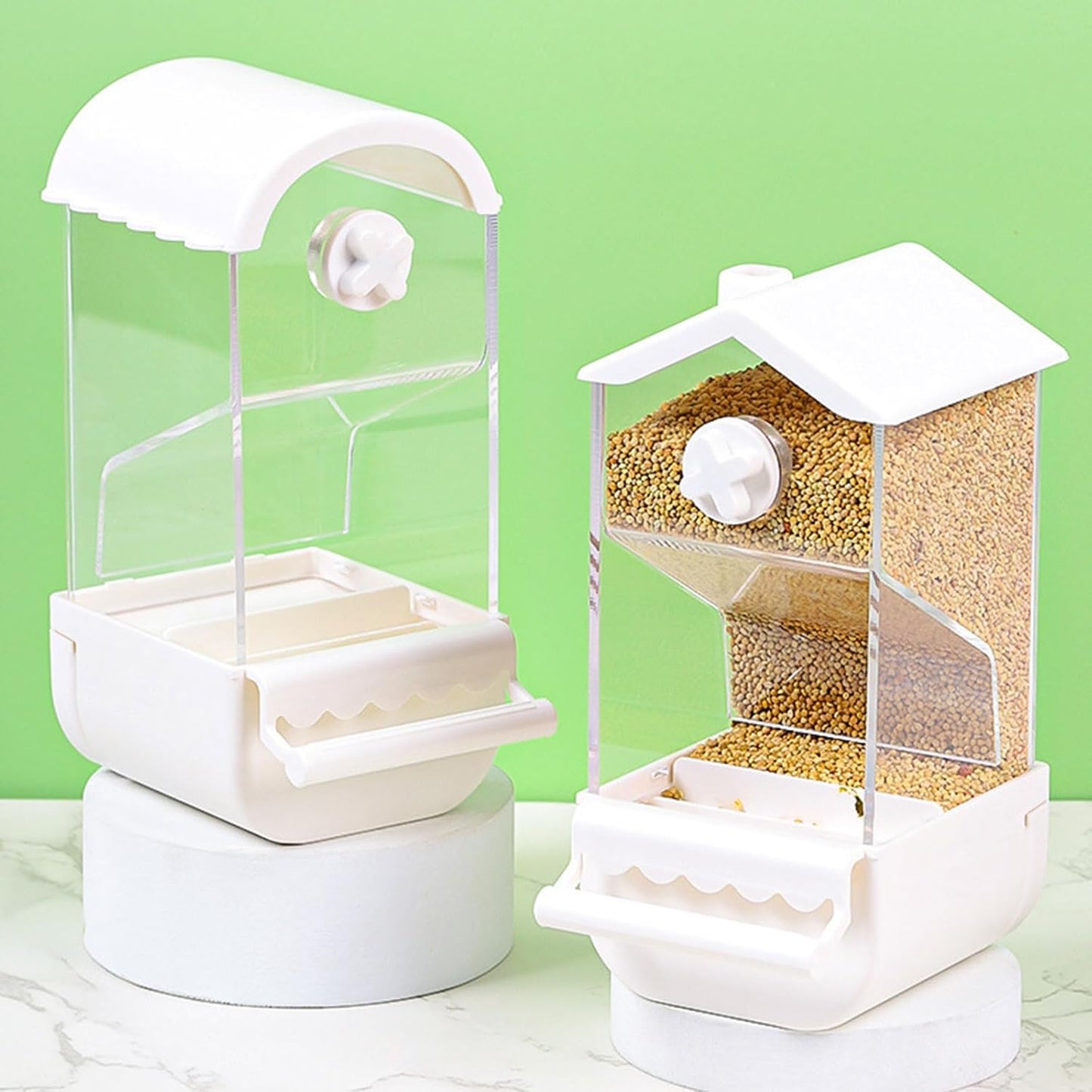 Bird Feeder Cage Mounted Bird Feeder Transparent Bird Feeding House Au