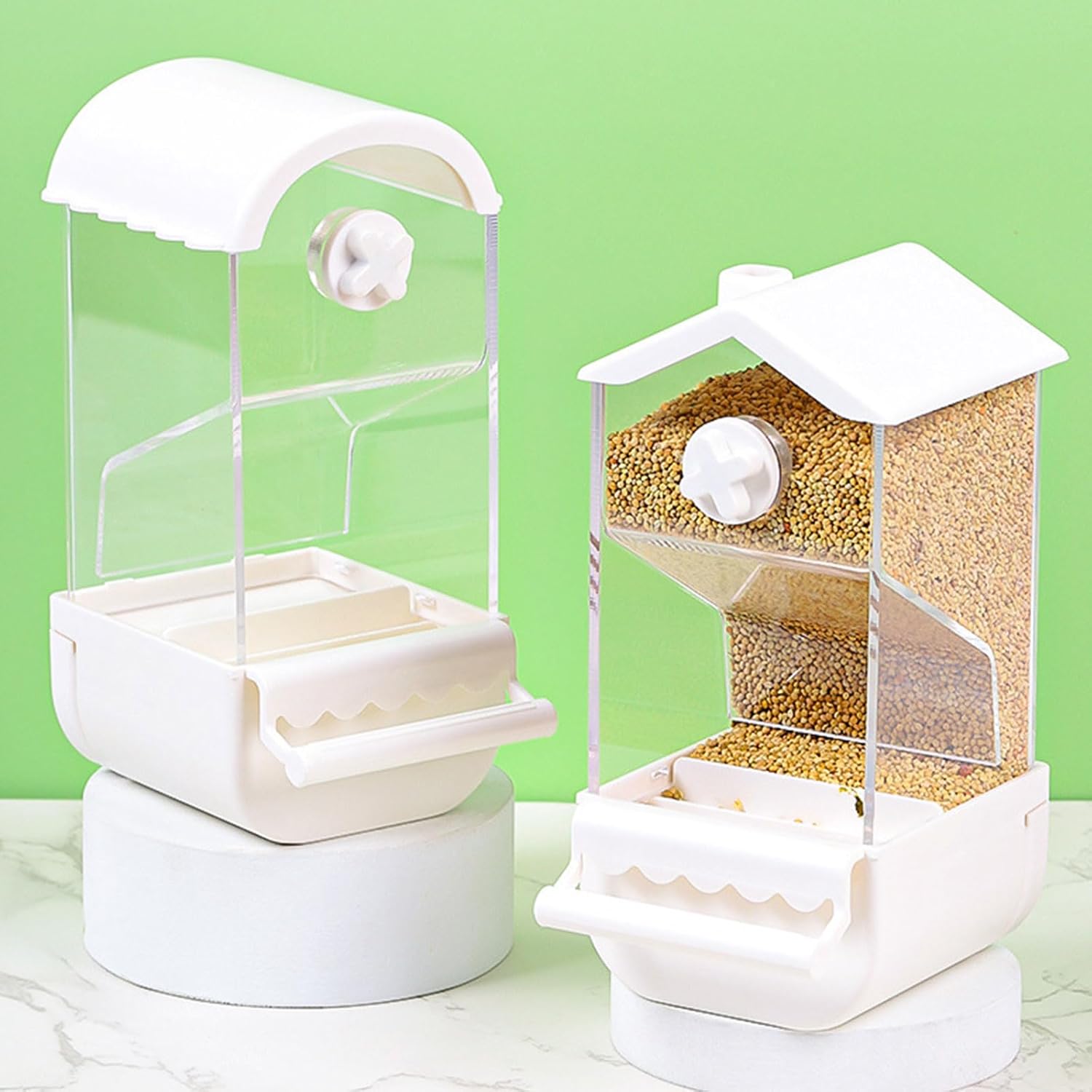 Bird Feeder Cage Mounted Bird Feeder Transparent Bird Feeding House Au