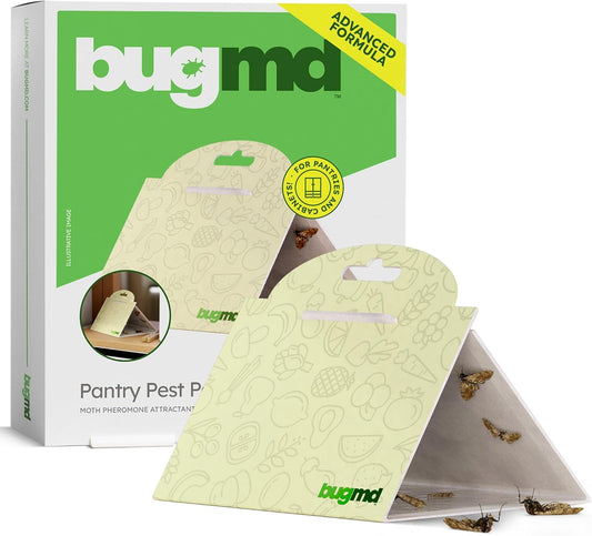 BugMD Pantry Moth Traps (6-Pack) – Pheromone-Based Sticky Glue Traps, 