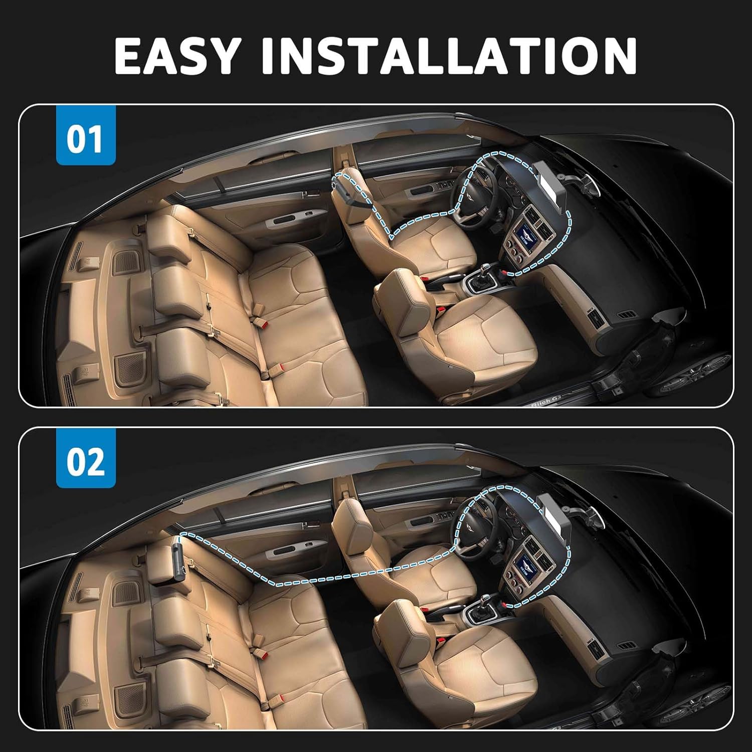 Baby Car Camera, HD Display Baby Car Mirror with Night Vision Feature,