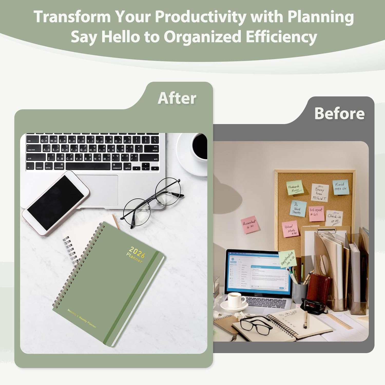 2026 Planner, Weekly and Monthly Calendar Academic Planner, Jan 2026 -