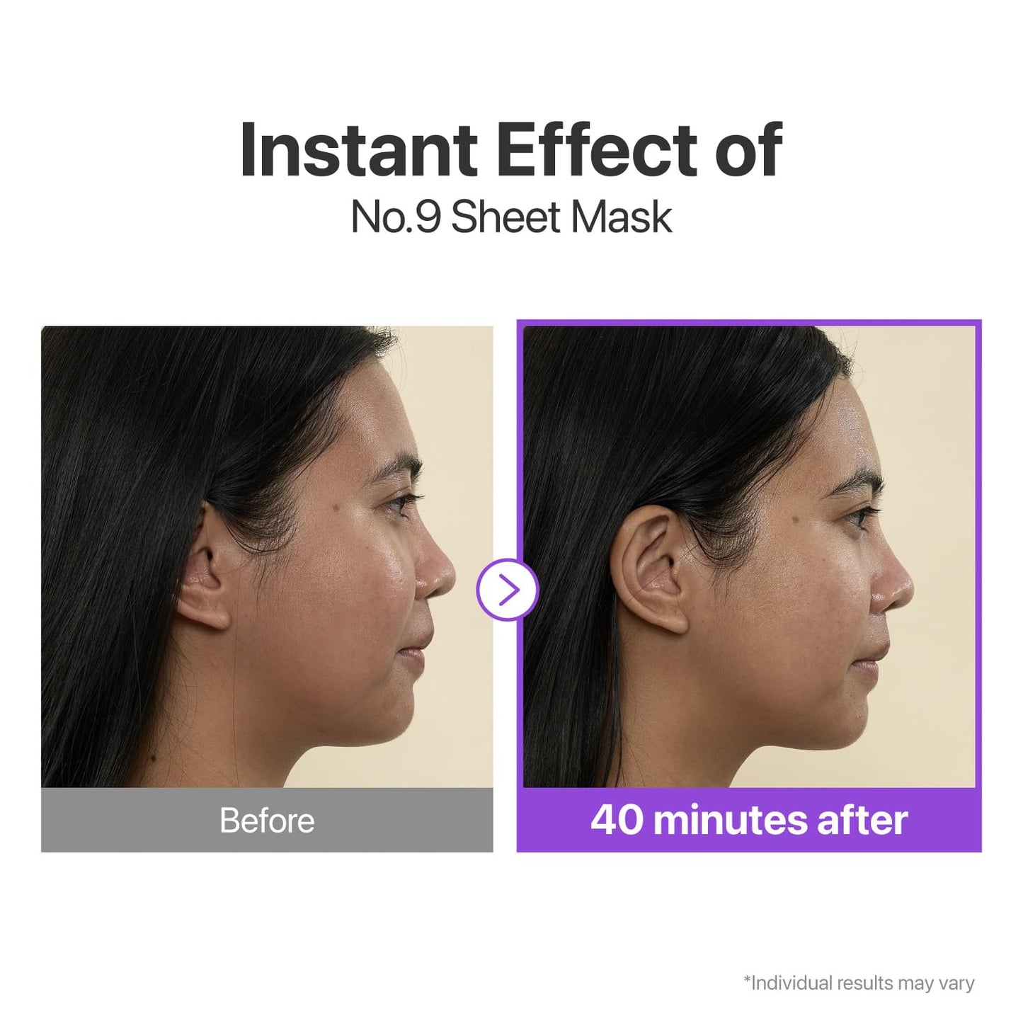 numbuzin No.9+ NAD+ BIO Lifting Full Face Mask, Peptide & Collagen Two