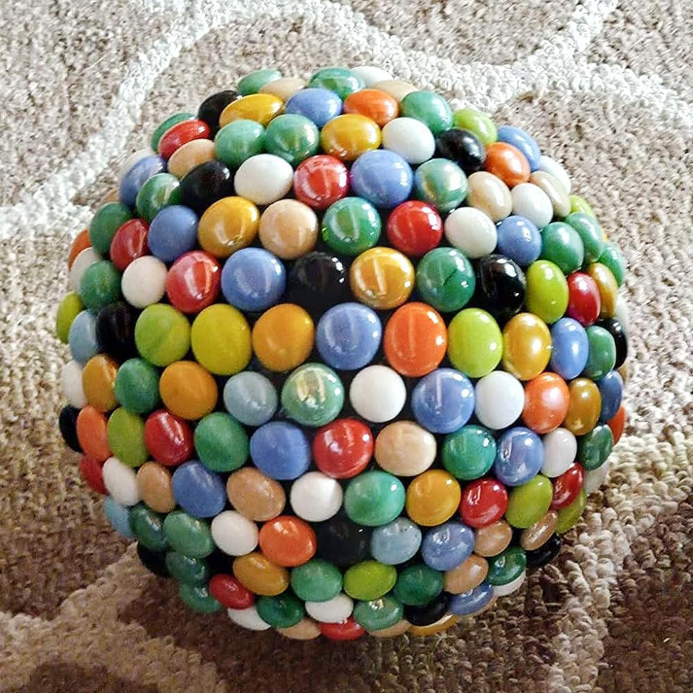 HappyFiller 10+ Opal Colorful Flat Marbles Porcelain Glass Gems for Mosaics,DIY Craft Projecting,Vase Fillers,Coffee Table Decor,Mancala Board Game Replacement,Garden Landscape Gemstones,1 LB