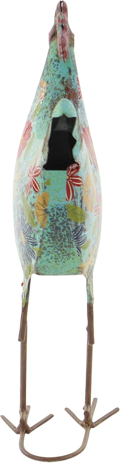 Deco 79 Metal Rooster Decorative Garden Sculpture Indoor Outdoor Distr