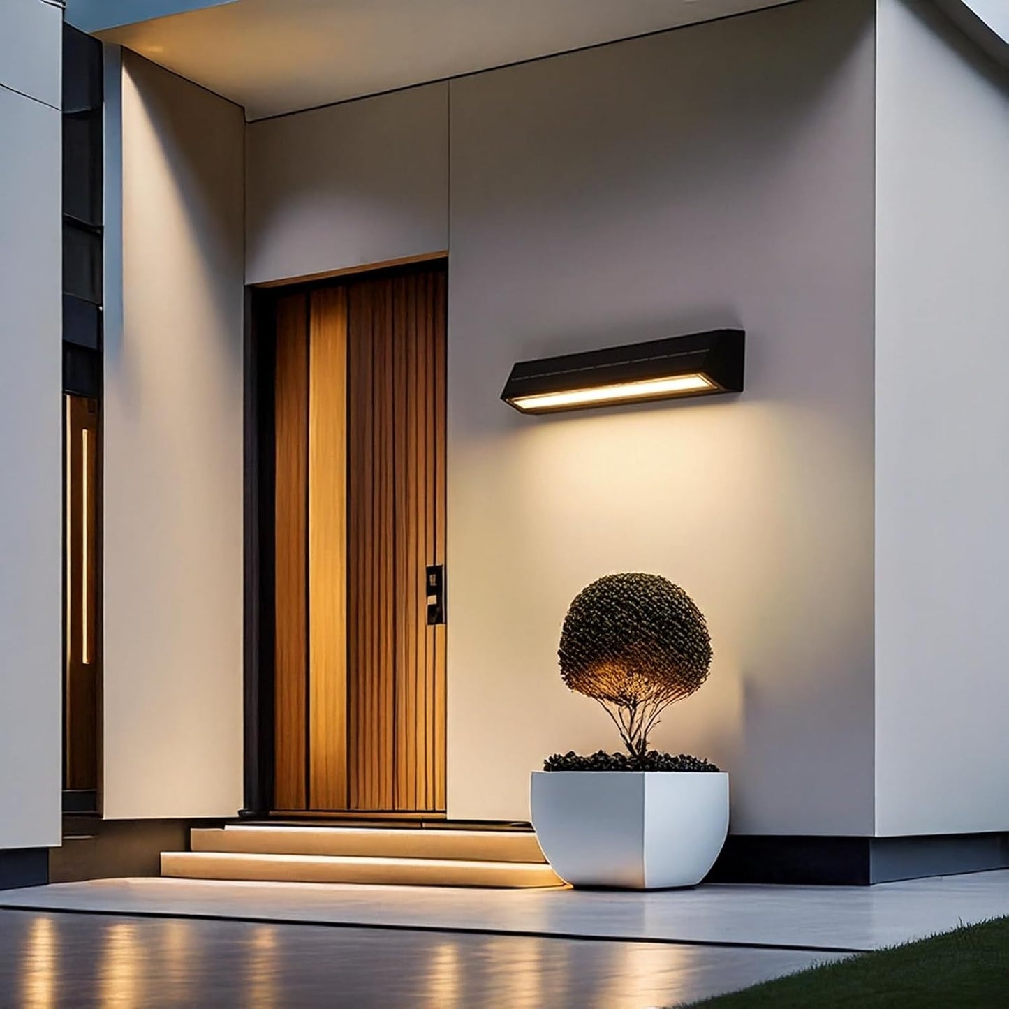 Outdoor Wall Sconce Solar Motion Sensor Exterior Wall Lamp Wireless LED Outdoor Wall Light Waterproof Night Lantern Porch Light for Patio Fence Garden Deck Yard Pathway Gate Cottage