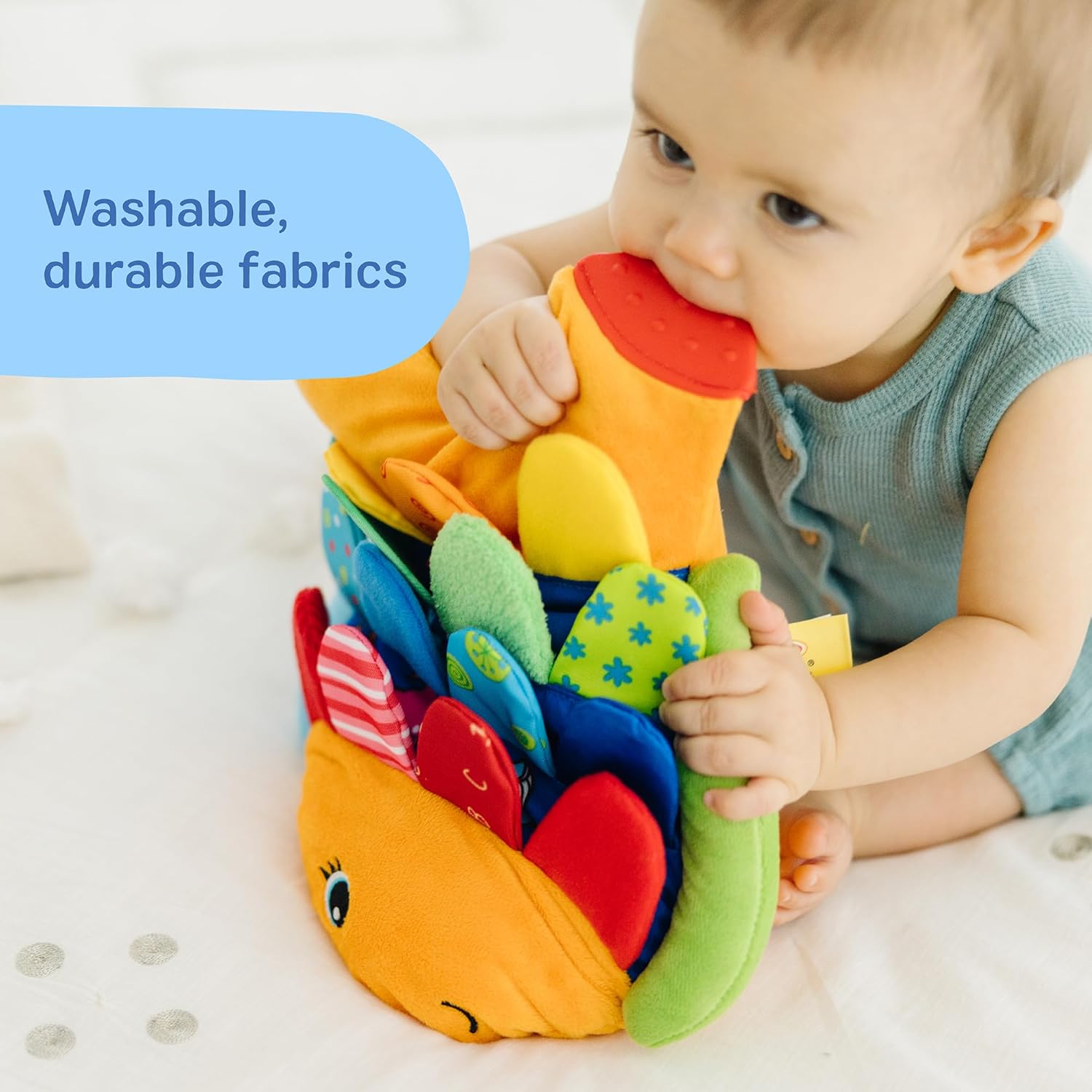Melissa & Doug K’s Kids, Flip Fish Stuffed Animal, Soft Baby Book, Mul