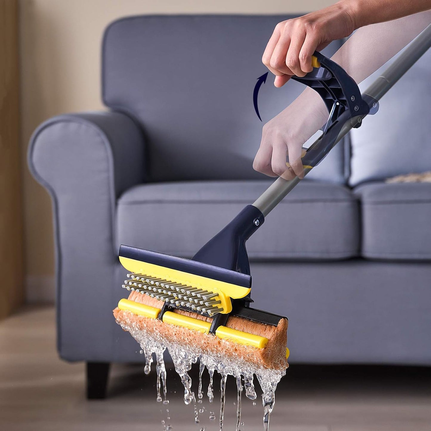 Yocada Sponge Mop Home Commercial Use Tile Floor Bathroom Garage Clean
