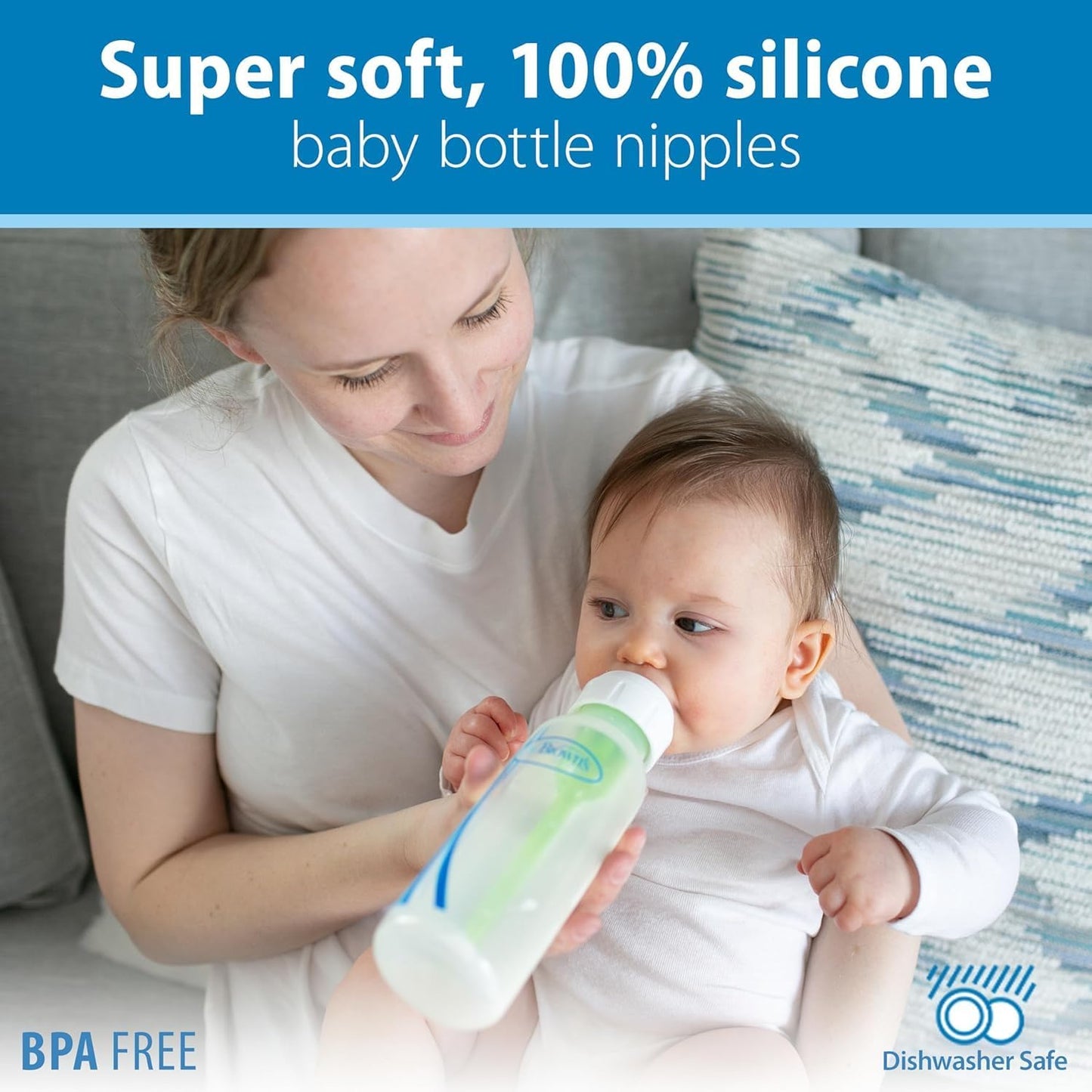 Dr. Brown’s Natural Flow Level 2 Narrow Baby Bottle Silicone Nipple, M