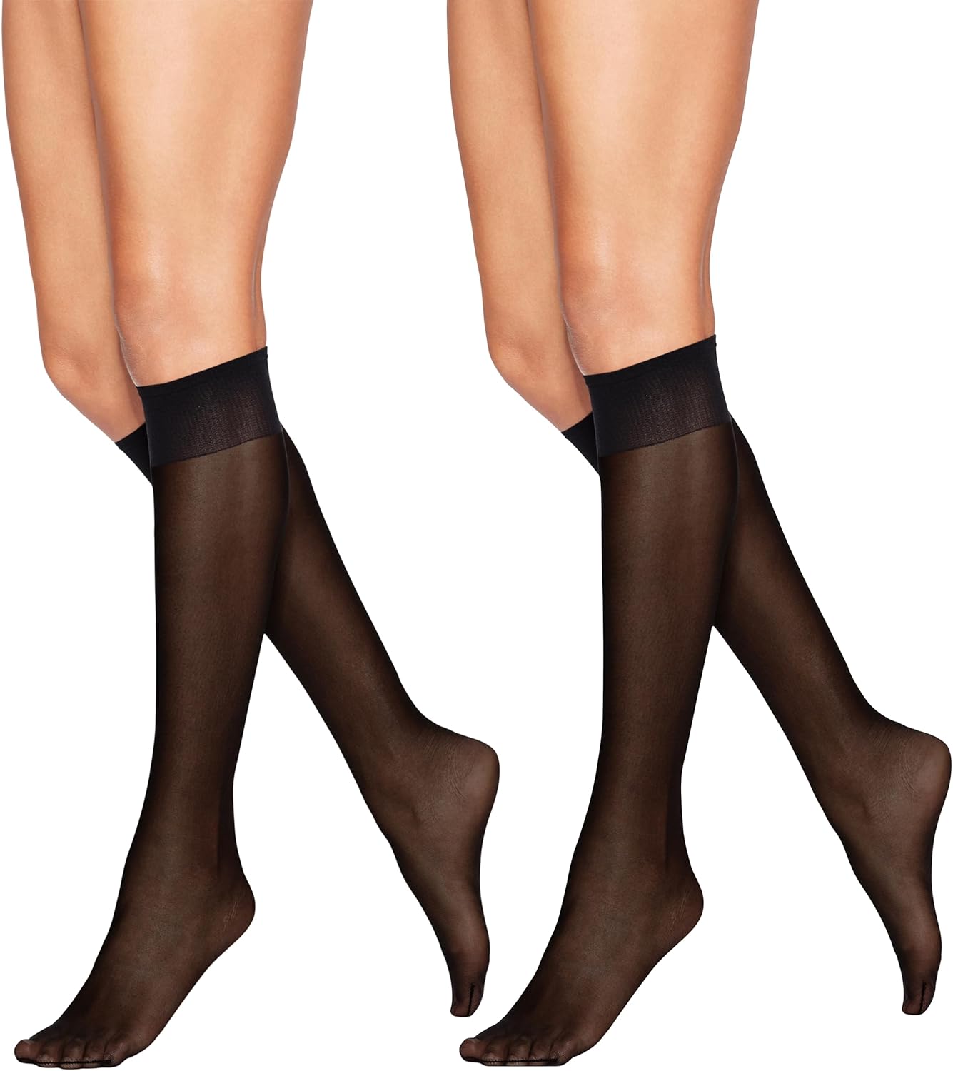 Hanes Alive Women's Full Support Sheer Toe Knee High Stockings