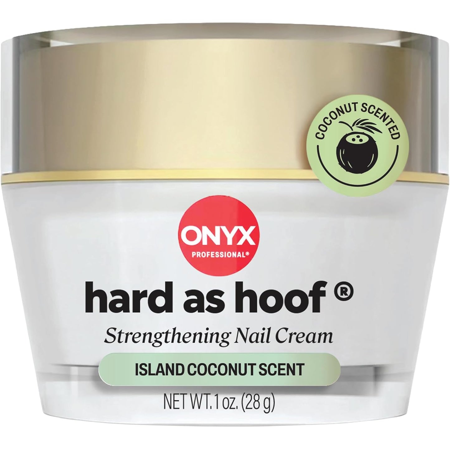 Onyx Professional Hard as Hoof Nail Strengthening Cream, Island Coconu