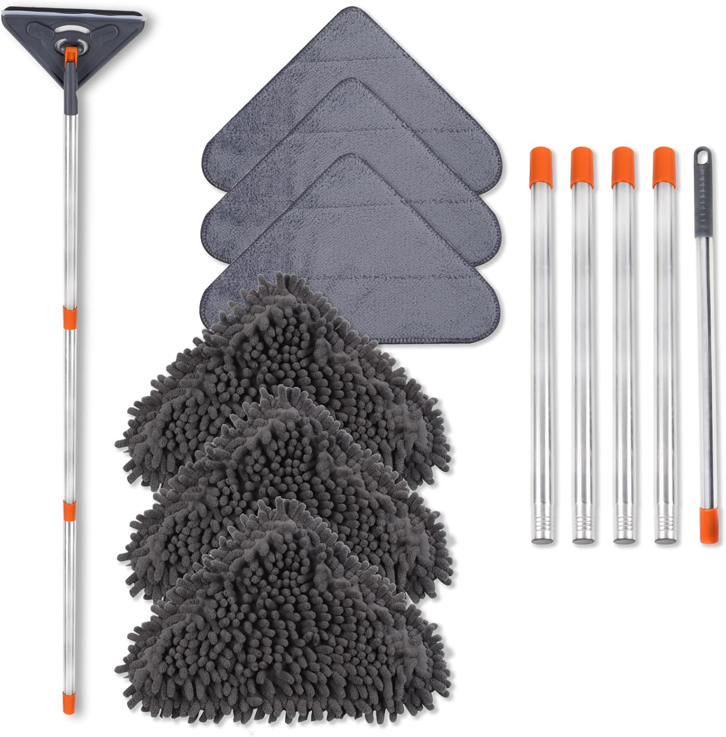 Wall Cleaner Mop with 79 Inches Long Handle, 360° Wall Washer Cleaner 